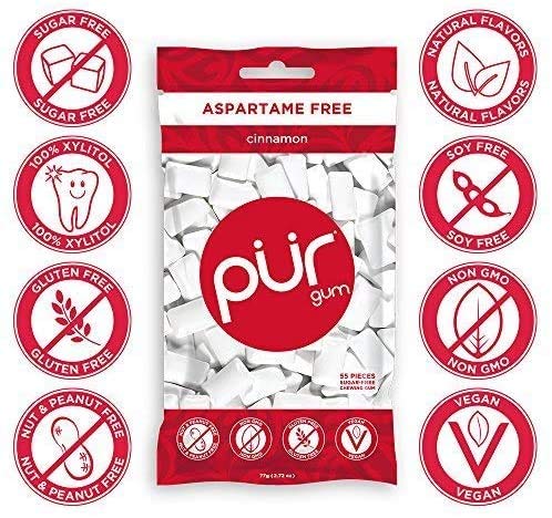 Pur Gum, Cinnamon, 55 Count (Pack Of 2)