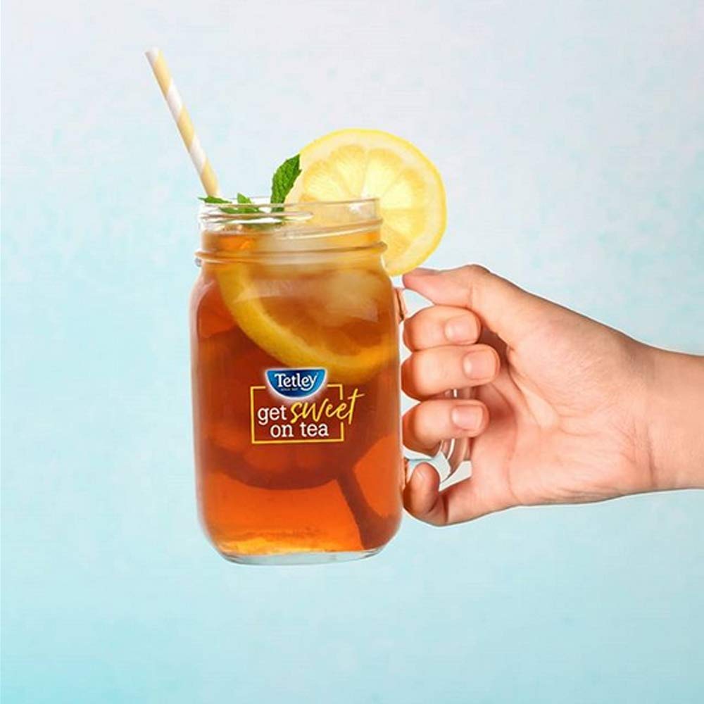 Tetley Black Tea, Iced Tea Blend, Family Size, 24 Square Tea Bags (Pack Of 6) (Packaging May Vary)