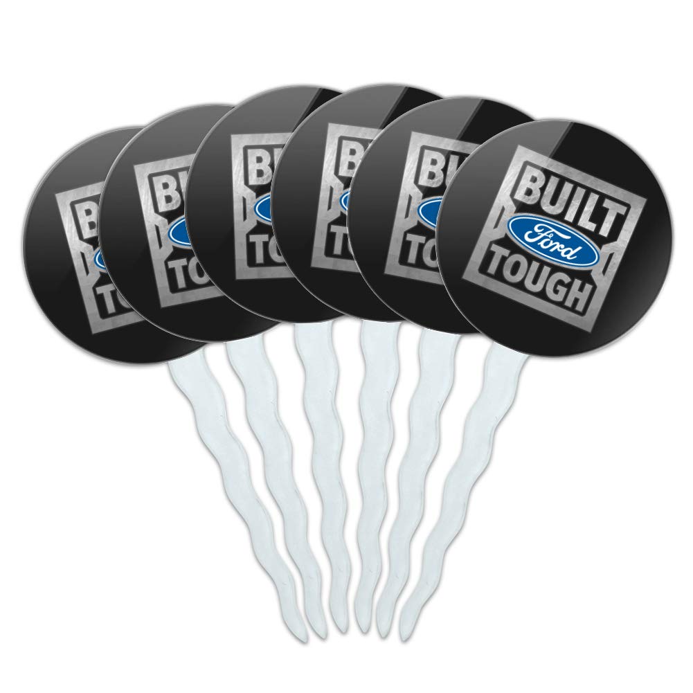 GRAPHICS & MORE Cupcake Picks Set of 6 - Multi Acrylic Decoration Toppers