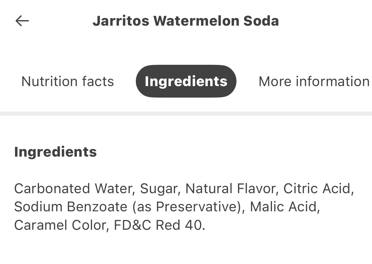 Jarritos Watermelon Soda 12.5oz Glass Bottle Pack of 6 - Refreshing Flavor by Border Merchant
