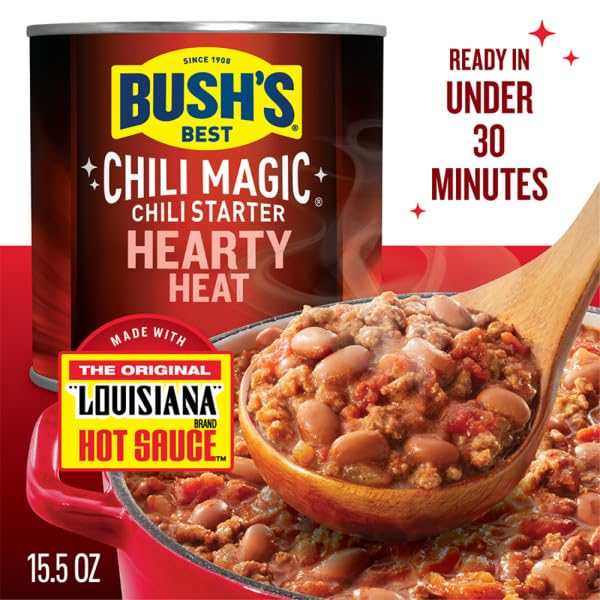 Bush'S Hearty Heat Chili Magic Chili Starter, 15.5 Oz. (Pack Of 6)