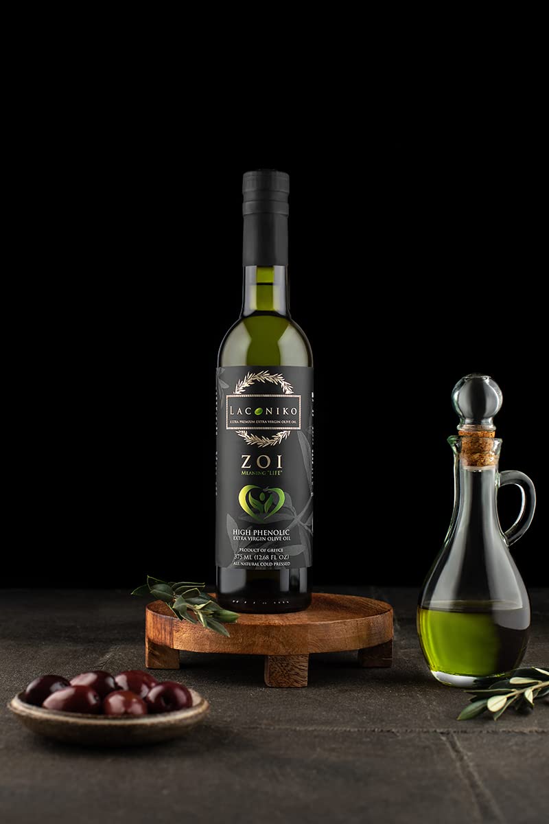 Laconiko Zoi Ultra High Phenolic Extra Virgin Olive Oil | New September 2024 Harvest! | 1870 Mg/Kg Polyphenols | Rich In Oleocan