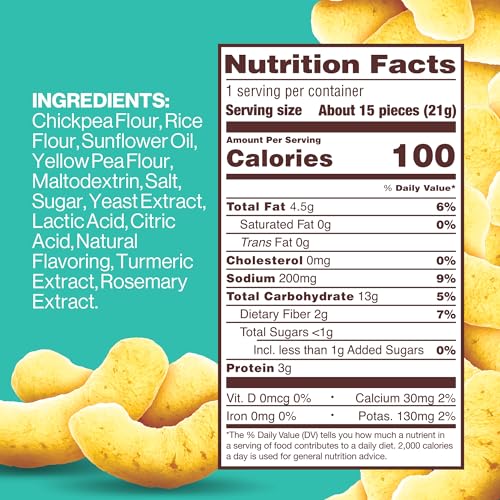 Hippeas Chickpea Puffs, Flavor Blast: White Cheddar Explosion, 0.75 Ounce (Pack of 18), 3g Protein, 2g Fiber, Vegan, Gluten-Free