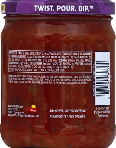 Tostitos Restaurant Style Salsa - Medium, 15.5 Ounce
