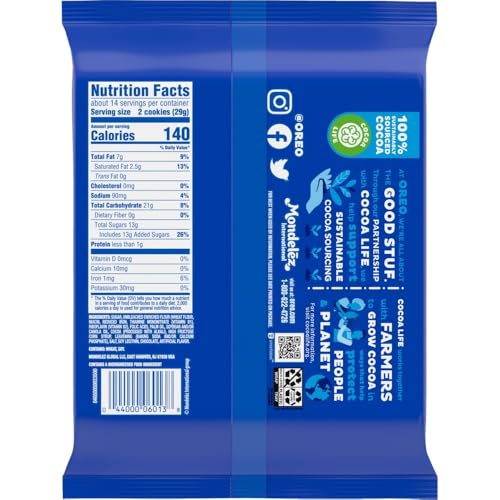 OREO Double Stuf Chocolate Sandwich Cookies, 12 - 14.03 oz Packs