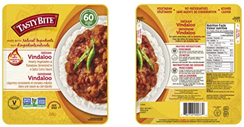 Tasty Bite Heat and Eat Indian Cuisine Entree, Indian Vindaloo Curry, 10 Ounce (Pack of 1)