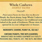 The Peanut Shop Of Williamsburg Salted Cashews, 18 Ounce (81356)