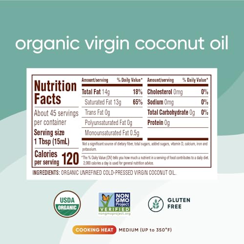 Nutiva Organic Virgin Coconut Oil, 23 Fl Oz, Model KTS-1931