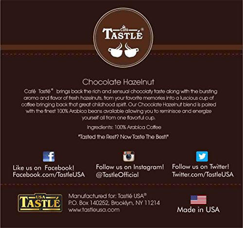 Cafe Tastlé Chocolate Hazelnut Single Serve Coffee, 24 Count