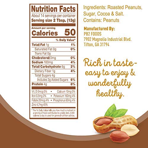 Pb2 Powdered Peanut Butter Bundle - Original Pb2 And Cocoa Pb2 Peanut Butter Powder (Two 16Oz Jars)