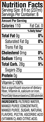 Langers Juice Cocktail Mongo Mango, 64 Fl Oz, Pack of 8