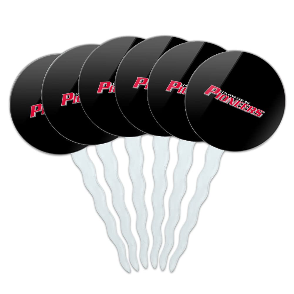 California State University, East Bay Secondary Logo Cupcake Picks Toppers Decoration Set of 6