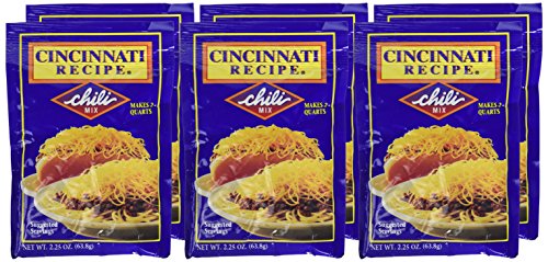 Skytime Cincinnati Chili Mix Packets, 6 Pack, 2.25 Ounce Each - Original Flavor, Perfect for Authentic Chili Dishes
