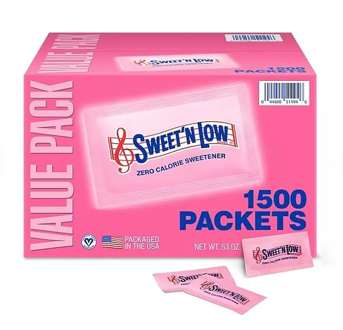 Generic Zero-Calorie Sweetener Packets, 1500 Count, Sugar Substitute