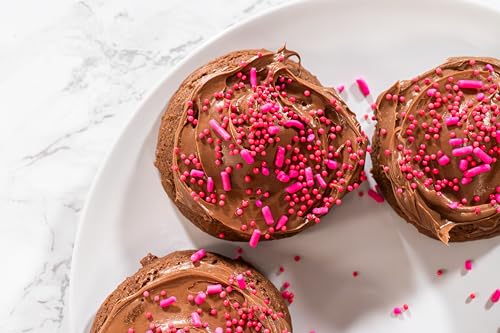 Bakerpan Pink Jimmies Sprinkles - 6 Ounces Pink Sprinkles For Cake Decorating - Edible Sprinkles For Cupcakes, Ice Cream, Cake D