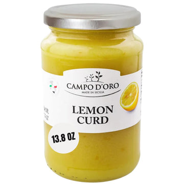 Lemon Curd, 13.8 Oz (390G), Made With Sicilian Lemons In Italy, Citrus Lemon Custard Made With Fresh Lemon, Eggs And Butter, Des