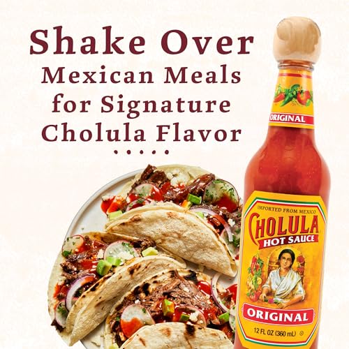 Cholula Hot Sauce Multipack, Original, Product of Mexico, Gift Set Includes Three 12 Fl Oz Bottles, Blend of Arbol & Piquin Pepp