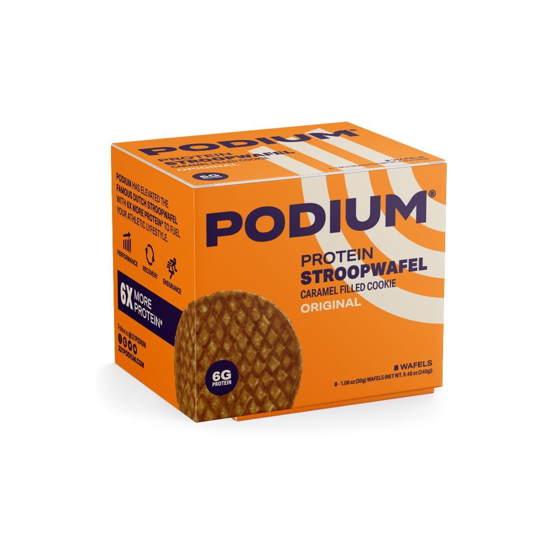 PODIUM Protein Stroopwafel 8 Count (Caramel)