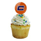 Carroll University Secondary Logo Cupcake Picks Toppers Decoration Set Of 6