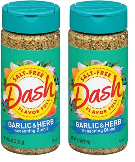 Dash Salt-Free Seasoning Blend, Garlic & Herb, 6.75 Ounce (Pack Of 2)