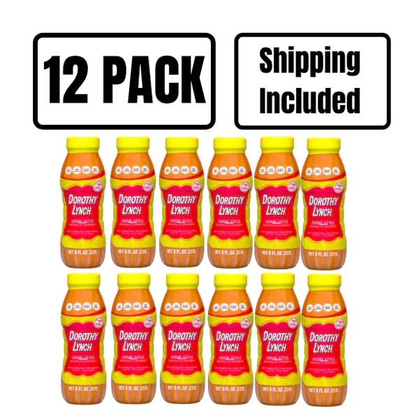 Dorothy Lynch Salad Dressing | Sweet & Spicy | Thick & Creamy | Salads, Dips, Sauces, & Marinades | French Style Condiment | Tangy | Gluten Free | No Trans Fat | Usa Made (Home Style, 8 Oz (12 Pack))