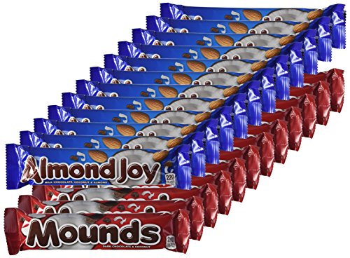 Almond Joy And Mounds, 24 Bar Variety Pack, 8.3 Ounce