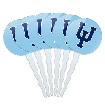 Upper Iowa University Secondary Logo Cupcake Picks Toppers Decoration Set of 6