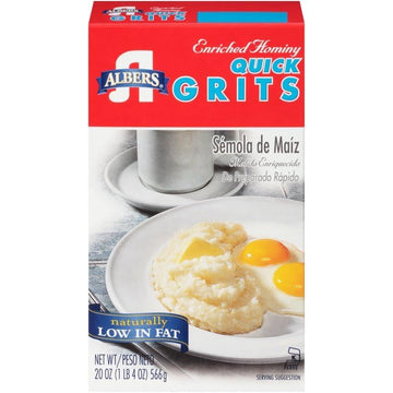 Albers Enriched Hominy Quick Grits, Naturally Low in Fat, 40 OZ Box (Pack of 2)