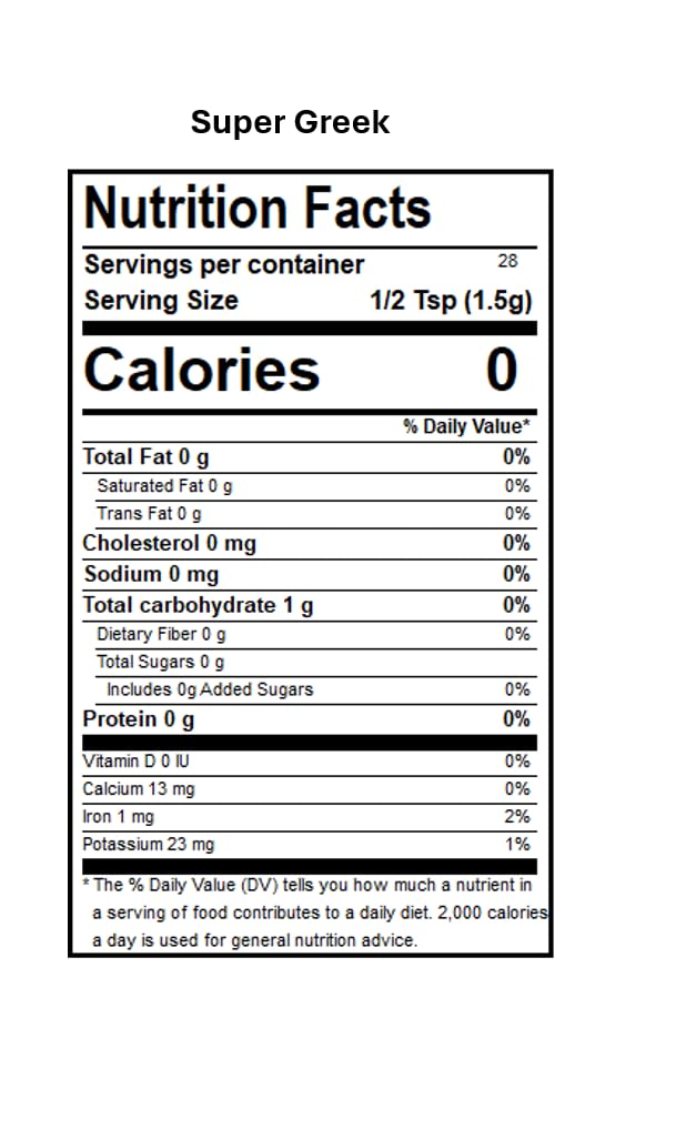 Dak'S Spices Super Greek Blend | 100% Salt & Sugar Free | Healthy Seasoning | Msg, Preservative & Potassium Free | Low Carb & Ke