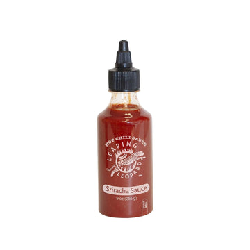 Leaping Leopard Sriracha Hot Chili Sauce, Thai Chili Garlic Hot Sauce, Non-Gmo, Gluten Free Hot Sauce, Sriracha Sauce For Salads