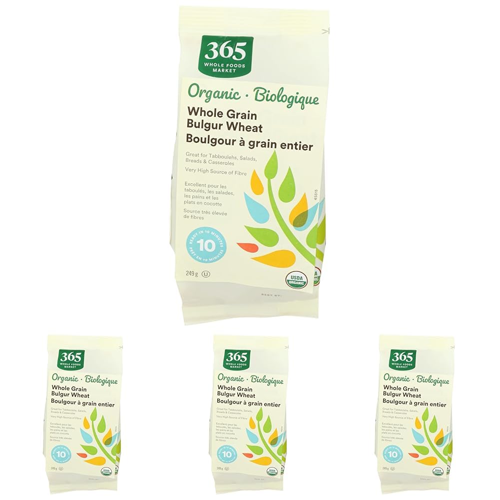 365 by Whole Foods Market, Bulgur Wheat Whole Grain Organic, 8.8 Ounce (Pack of 4)