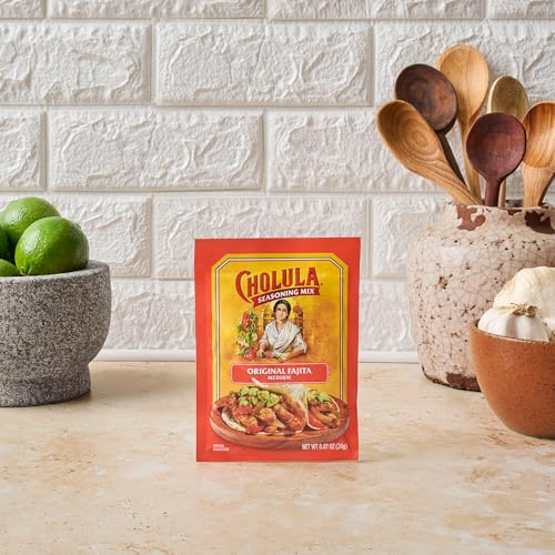 Cholula Seasoning Mix  Original Fajita  Medium Heat  For Chicken  Steak  Shrimp & Veggie Fajitas  0.87 oz (Pack of 12)