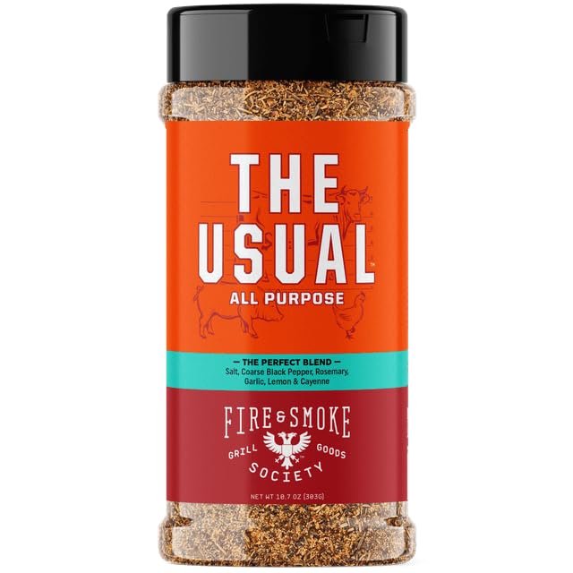 Fire & Smoke Society BBQ Seasoning Rub | All Purpose | 10.7 oz | Ideal for Chicken, Pork, Burgers