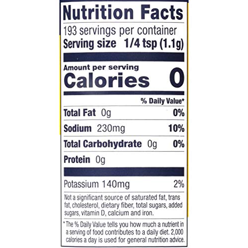 Morton Seasoning Blend, 25% Less Sodium, 7.5 Ounce (Pack of 6), Blue