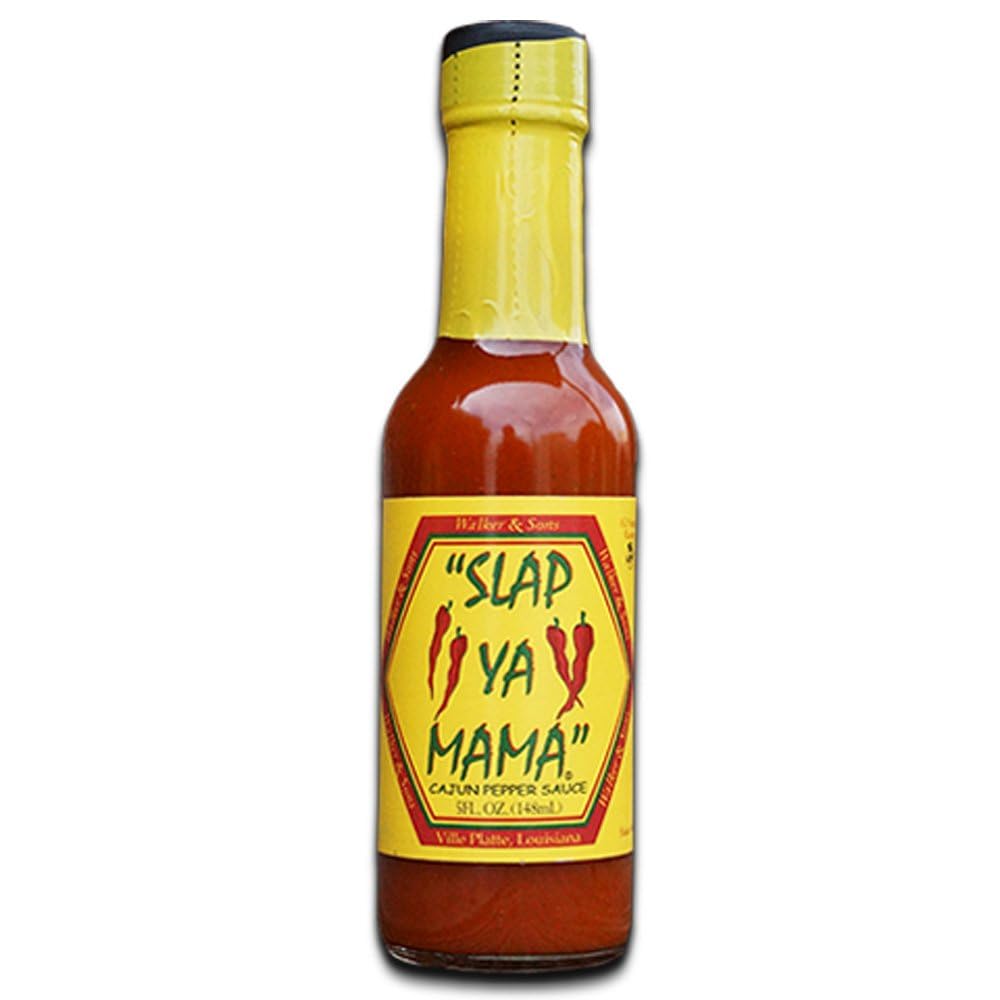 SLAP YA MAMA Hot Sauce Cajun Pepper Flavor, 5 Fl Oz Bottle, Pack of 1