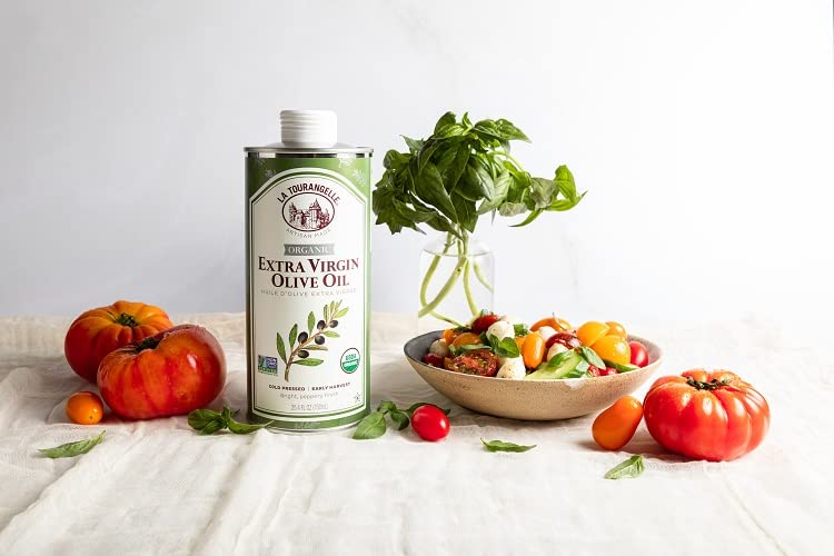 La Tourangelle, Organic Extra Virgin Olive Oil, Cold-Pressed High Antioxidant Picual Olives From Spain, 16.9 Fl Oz