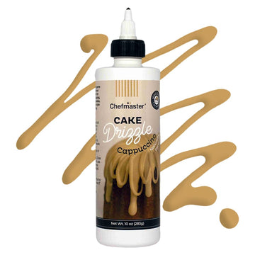 Chefmaster Cappuccino-Flavored Cake Drizzle, Edible Cake Drip Frosting, 10 oz