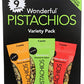 Wonderful Pistachios, No Shells, 3 Flavors Variety Pack of 9 (075 Ounce), Protein Powered, carb-Friendly, gluten Free, On-the go