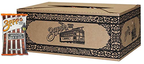 Zapps New Orleans Kettle-Style Potato Chips Mesquite Bbq Flavor (2 Oz Bags, 25 Count), Crunchy Chips With A Spicy Kick, Perfect