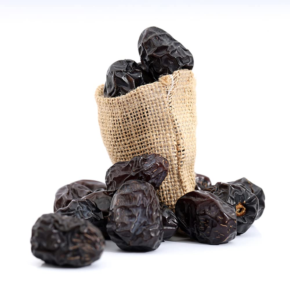 Al Madina Ajwa Dates - Premium Quality - 2.2Lb (1000G) - Imported From Madinah Munawwara, Saudi Arabia - Ramadan Gift Box - Fibe