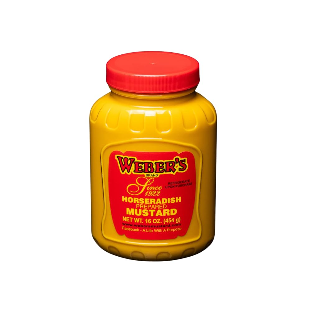 Buffalo'S Own Weber'S Brand Original Horseradish Mustard 16Oz - Pack Of 6