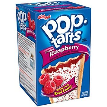 Kellogg's, Pop-Tarts, Frosted Raspberry, 8 Count, 14.7oz Box (Pack of 6)
