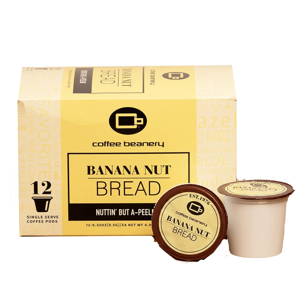 Coffee Beanery Banana Nut Bread Coffee Pods, Medium Roast, 12 Count Pack