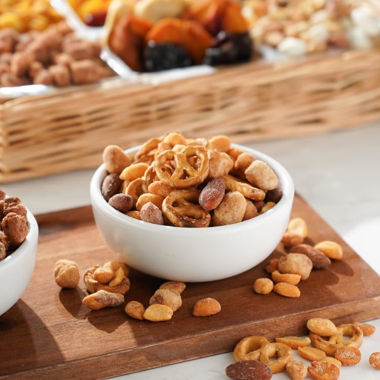 Broadway Basketeers Dried Fruit Round Basket Gift Tray