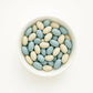 SweetGlob Jordan Almonds Party Colors Hard Candy (2 Pound, Baby Blue & White (Baby Boy))