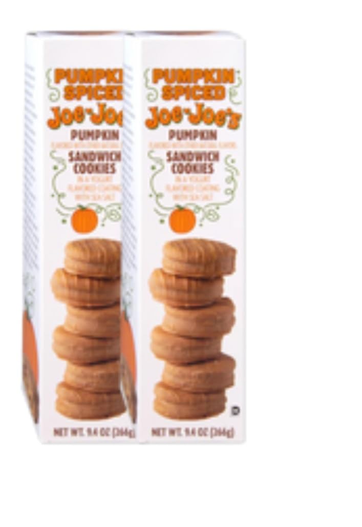 Pumpkin Spiced Joe-Joes Sandwich Cookies Fall Flavor 9.4 oz each (2 Pack, Pumpkin Spice)