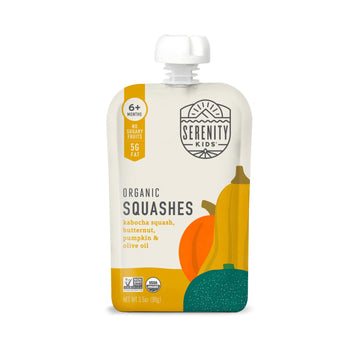 Serenity Kids 6+ Months Usda Organic Veggie Puree Baby Food Pouches  No Sugary Fruits Or Added Sugar  Allergen Free  3.5 Ounce B