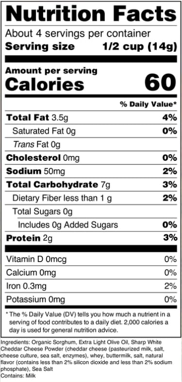 Nature Nates Popped Sorghum, Extremely Cheezy - Organic Sorghum, Keto & Gluten Free, Healthy Snacks, Better Than Popcorn, Made i