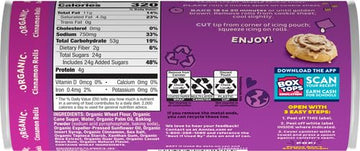 Annies Organic Cinnamon Rolls with Icing, Refrigerated Dough, 5 Rolls, 17.5 oz