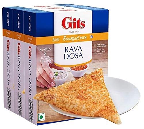 Comlinks LLC Gits Instant Mix Box - Ready to Cook Indian Meal - 600gm (Pack of 3 x 200gm) - 100% Vegetarian, No Artificial Additives